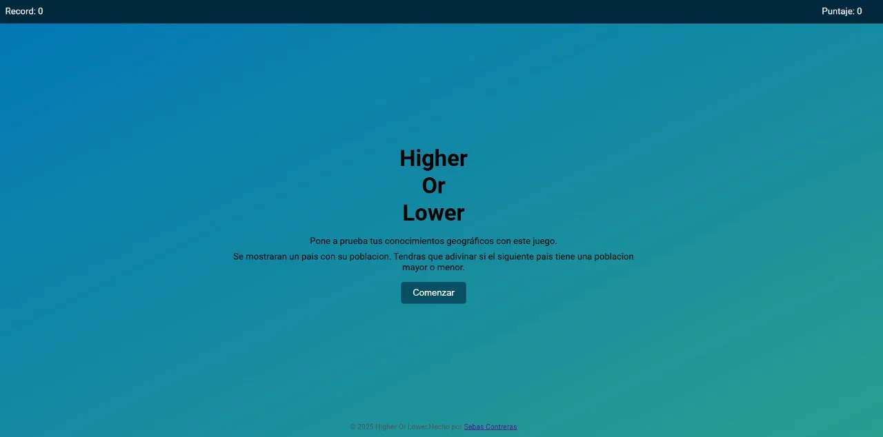 Higher or Lower